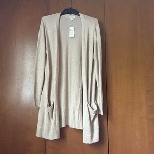 Style & Co NWT Sz XL Sandcastle Heather Open Front Cardigan Sweater Ret $49.50